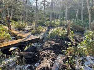 現場を撮影する様子